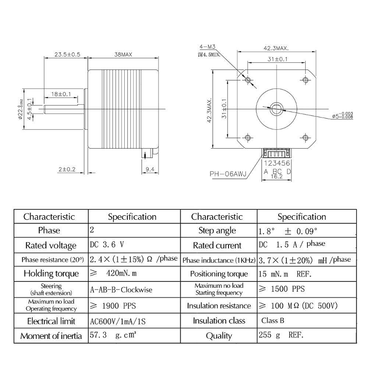 Motor Specs